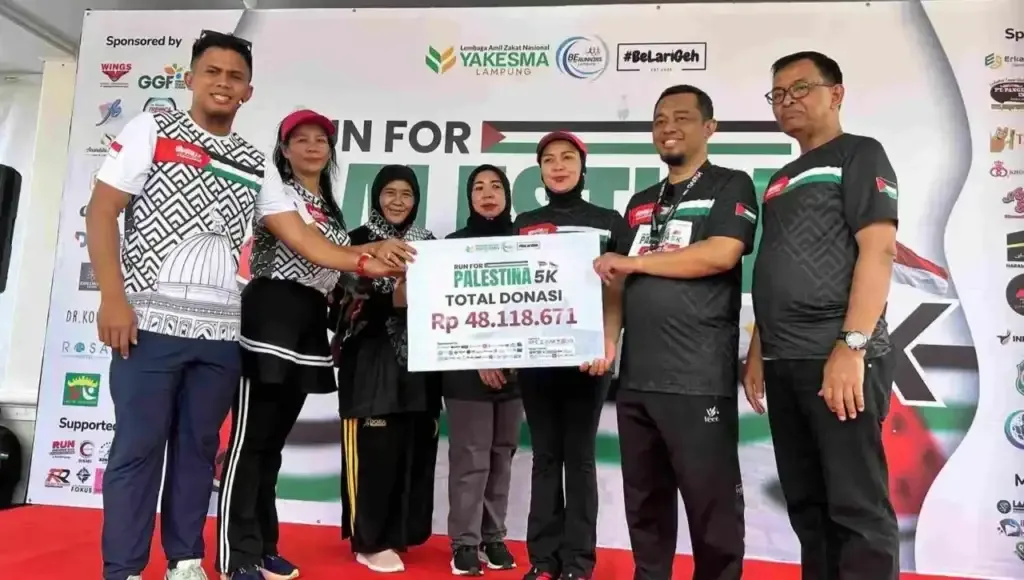 Run Yakesma Charity Run For Palestina 2025, Ribuan Warga Lampung Satukan Langkah ...